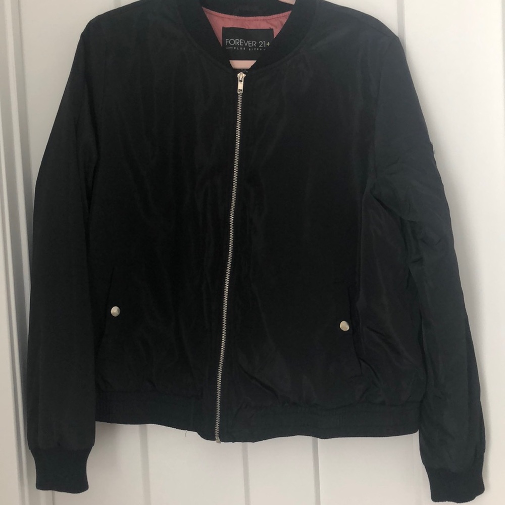 Black bomber jacket